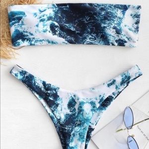 Swell Print Bandeau Bikini